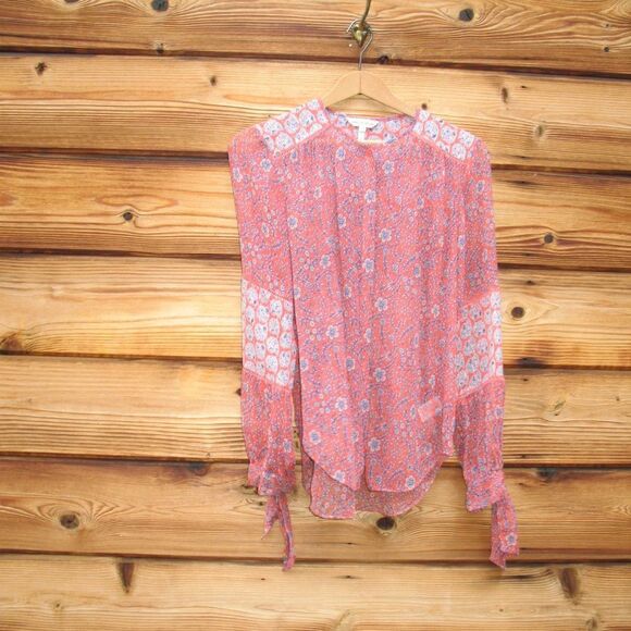NWOT Rebecca Taylor Amanda Floral Silk Top Blouse - Picture 4 of 11